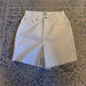 BDG 90’s Long Inseam White Denim Cutoff Short